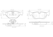 P06084N Sada brzdových destiček, kotoučová brzda BREMBO NAO LINE BREMBO