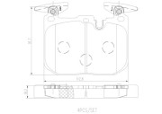 P06088N Sada brzdových destiček, kotoučová brzda BREMBO NAO LINE BREMBO