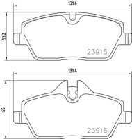 P 06 091E Sada brzdových destiček, kotoučová brzda TWO-PIECE DISCS LINE BREMBO