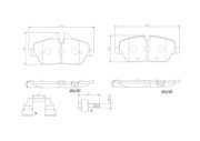 P06091N Sada brzdových destiček, kotoučová brzda BREMBO NAO LINE BREMBO