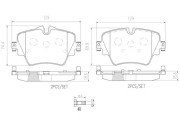 P06093N Sada brzdových destiček, kotoučová brzda BREMBO NAO LINE BREMBO