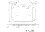 P06098N Sada brzdových destiček, kotoučová brzda BREMBO NAO LINE BREMBO