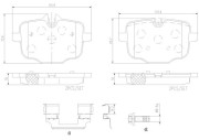 P06101N Sada brzdových destiček, kotoučová brzda BREMBO NAO LINE BREMBO