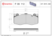 P 06 112 Sada brzdových destiček, kotoučová brzda PRIME LINE BREMBO