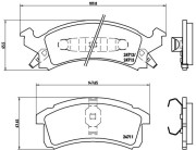 P 07 004 BREMBO sada brzdových platničiek kotúčovej brzdy P 07 004 BREMBO