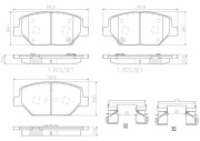 P07007N Sada brzdových destiček, kotoučová brzda BREMBO NAO LINE BREMBO