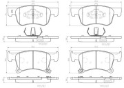 P07020N Sada brzdových destiček, kotoučová brzda BREMBO NAO LINE BREMBO