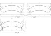 P06013N Sada brzdových destiček, kotoučová brzda BREMBO NAO LINE BREMBO