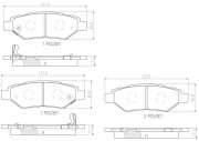 P09014N Sada brzdových destiček, kotoučová brzda BREMBO NAO LINE BREMBO