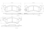 P10017N Sada brzdových destiček, kotoučová brzda BREMBO NAO LINE BREMBO