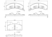 P10037N Sada brzdových destiček, kotoučová brzda BREMBO NAO LINE BREMBO