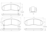 P10042N Sada brzdových destiček, kotoučová brzda BREMBO NAO LINE BREMBO