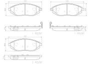 P10054N Sada brzdových destiček, kotoučová brzda BREMBO NAO LINE BREMBO