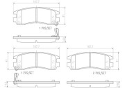 P10059N Sada brzdových destiček, kotoučová brzda BREMBO NAO LINE BREMBO