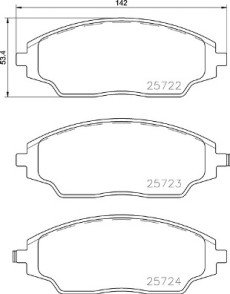 P 10 070 Sada brzdových destiček, kotoučová brzda PRIME LINE BREMBO