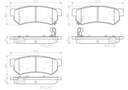 P10075N Sada brzdových destiček, kotoučová brzda BREMBO NAO LINE BREMBO