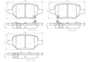 P10079N Sada brzdových destiček, kotoučová brzda BREMBO NAO LINE BREMBO