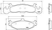 P 11 001 BREMBO sada brzdových platničiek kotúčovej brzdy P 11 001 BREMBO