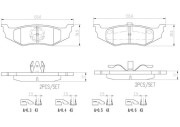 P11010N Sada brzdových destiček, kotoučová brzda BREMBO NAO LINE BREMBO