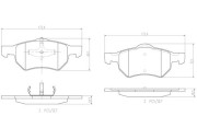 P11013N Sada brzdových destiček, kotoučová brzda BREMBO NAO LINE BREMBO