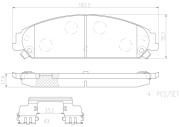 P11017N Sada brzdových destiček, kotoučová brzda BREMBO NAO LINE BREMBO