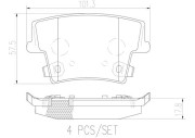 P11018N Sada brzdových destiček, kotoučová brzda BREMBO NAO LINE BREMBO