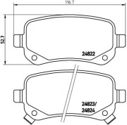 P 11 021 Sada brzdových destiček, kotoučová brzda PRIME LINE BREMBO