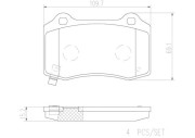 P11024N Sada brzdových destiček, kotoučová brzda BREMBO NAO LINE BREMBO