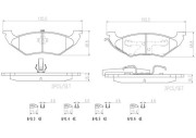 P11027N Sada brzdových destiček, kotoučová brzda BREMBO NAO LINE BREMBO