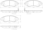 P15002N Sada brzdových destiček, kotoučová brzda PRIME LINE - Ceramic BREMBO