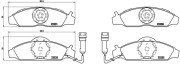 P 15 003 Sada brzdových destiček, kotoučová brzda BREMBO