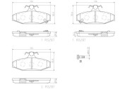 P15004N Sada brzdových destiček, kotoučová brzda BREMBO NAO LINE BREMBO