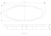 P15006N Sada brzdových destiček, kotoučová brzda BREMBO NAO LINE BREMBO