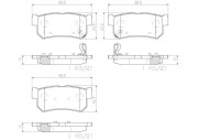 P15010N Sada brzdových destiček, kotoučová brzda BREMBO NAO LINE BREMBO