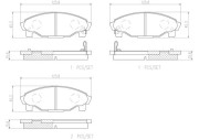 P16007N Sada brzdových destiček, kotoučová brzda BREMBO NAO LINE BREMBO