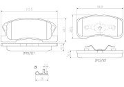 P16008N Sada brzdových destiček, kotoučová brzda BREMBO NAO LINE BREMBO