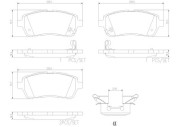 P16013N Sada brzdových destiček, kotoučová brzda BREMBO NAO LINE BREMBO