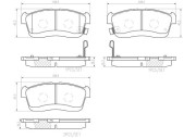 P16018N Sada brzdových destiček, kotoučová brzda BREMBO NAO LINE BREMBO