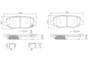 P18018N Sada brzdových destiček, kotoučová brzda PRIME LINE - Ceramic BREMBO