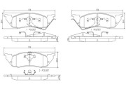 P18021N Sada brzdových destiček, kotoučová brzda BREMBO NAO LINE BREMBO