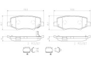 P18024N Sada brzdových destiček, kotoučová brzda BREMBO NAO LINE BREMBO