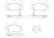 P18025N Sada brzdových destiček, kotoučová brzda BREMBO NAO LINE BREMBO