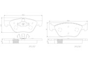 P18040N Sada brzdových destiček, kotoučová brzda BREMBO NAO LINE BREMBO