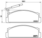 P 23 005 Sada brzdových destiček, kotoučová brzda PRIME LINE BREMBO