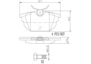 P23026N Sada brzdových destiček, kotoučová brzda BREMBO NAO LINE BREMBO