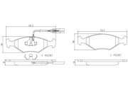 P23039N Sada brzdových destiček, kotoučová brzda BREMBO NAO LINE BREMBO