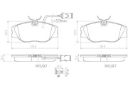 P23041N Sada brzdových destiček, kotoučová brzda BREMBO NAO LINE BREMBO