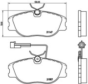 P 23 043 BREMBO sada brzdových platničiek kotúčovej brzdy P 23 043 BREMBO