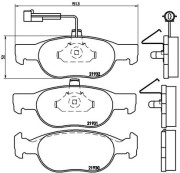 P23057N Sada brzdových destiček, kotoučová brzda BREMBO NAO LINE BREMBO