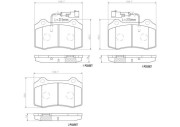 P23074N Sada brzdových destiček, kotoučová brzda BREMBO NAO LINE BREMBO